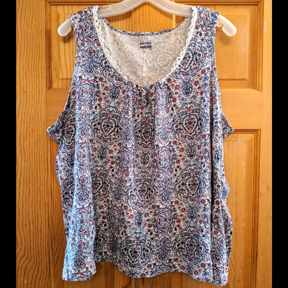 🇺🇲 Red, White, & Blue Women's Plus-size Top